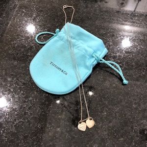 Tiffany & Co mini double heart necklace